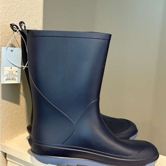NEW w/tag Cat & Jack Andy Slip On Rain Boots Navy Youth Size 5 - Picture 5 of 8